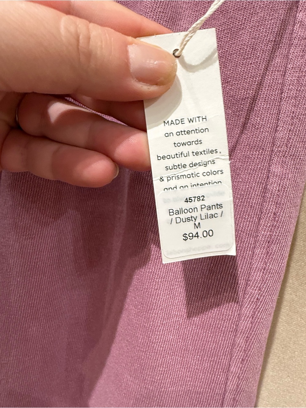 Le Bon Shoppe Balloon Pants in Dusty Lilac - Picture 7 of 9